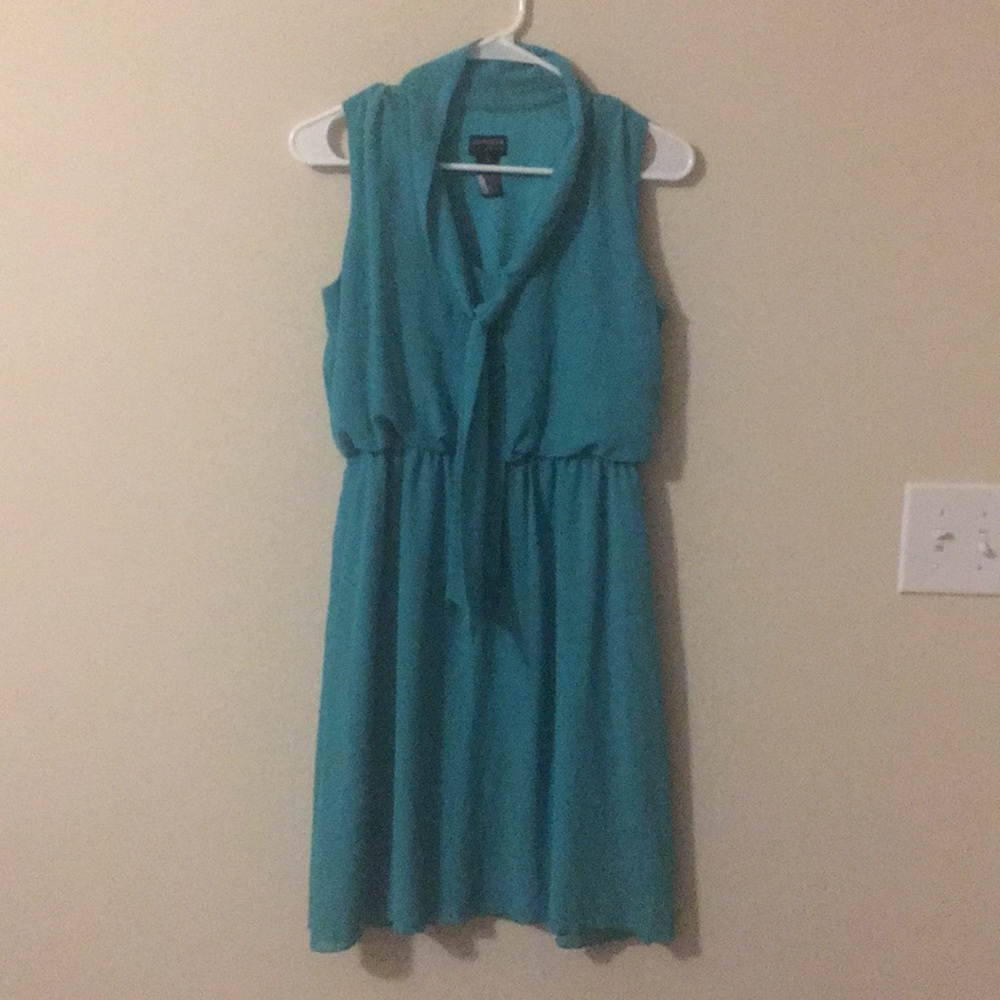 Turquoise Dress with Tie Across Neck - Worn Once